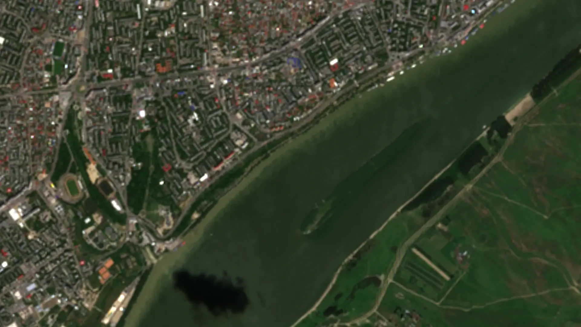 Faleza Dunării, Galați – imagine Sentinel-2 din 26 mai 2026