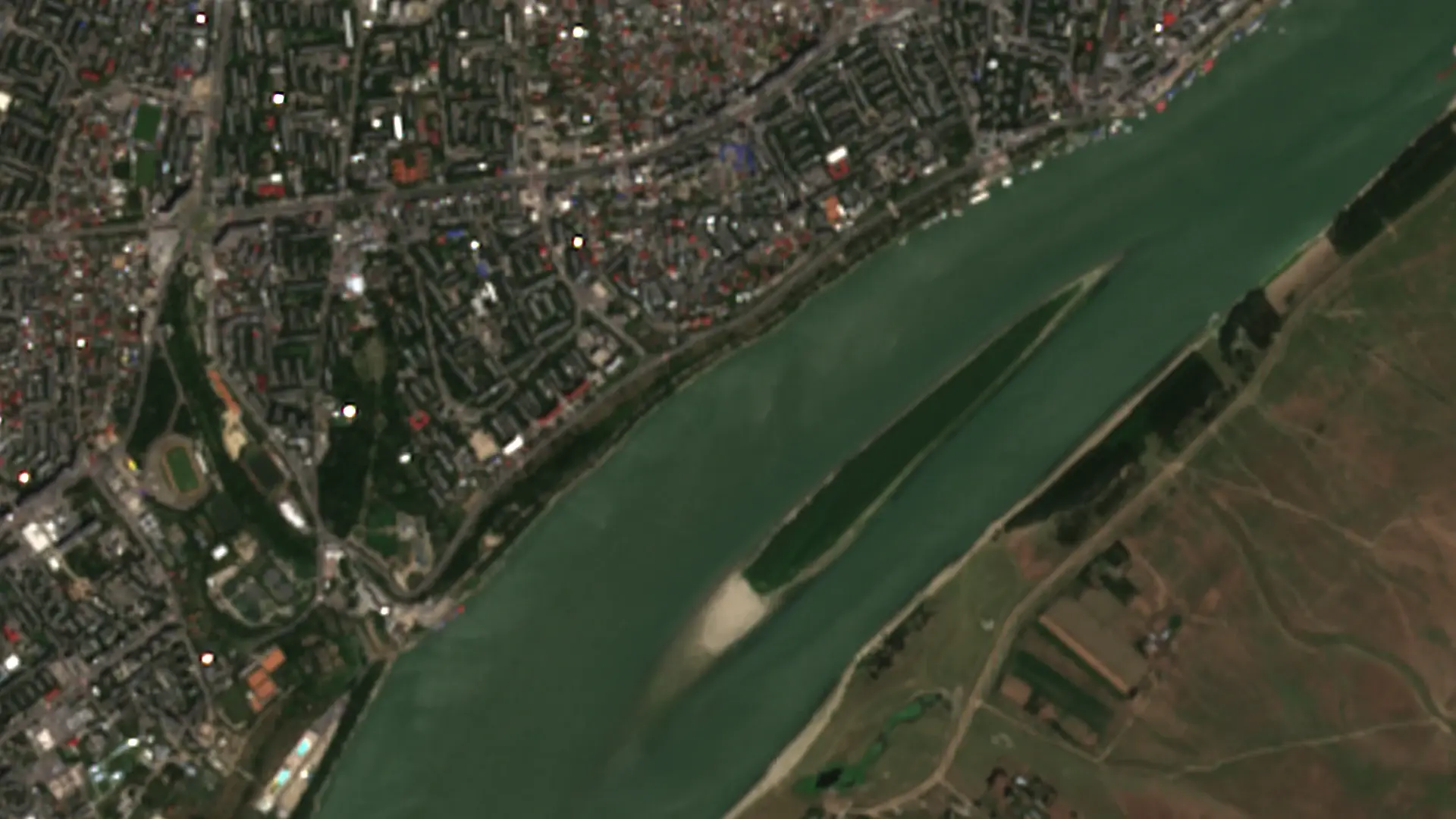 Faleza Dunării, Galați – imagine Sentinel-2 din 30 iulie 2026