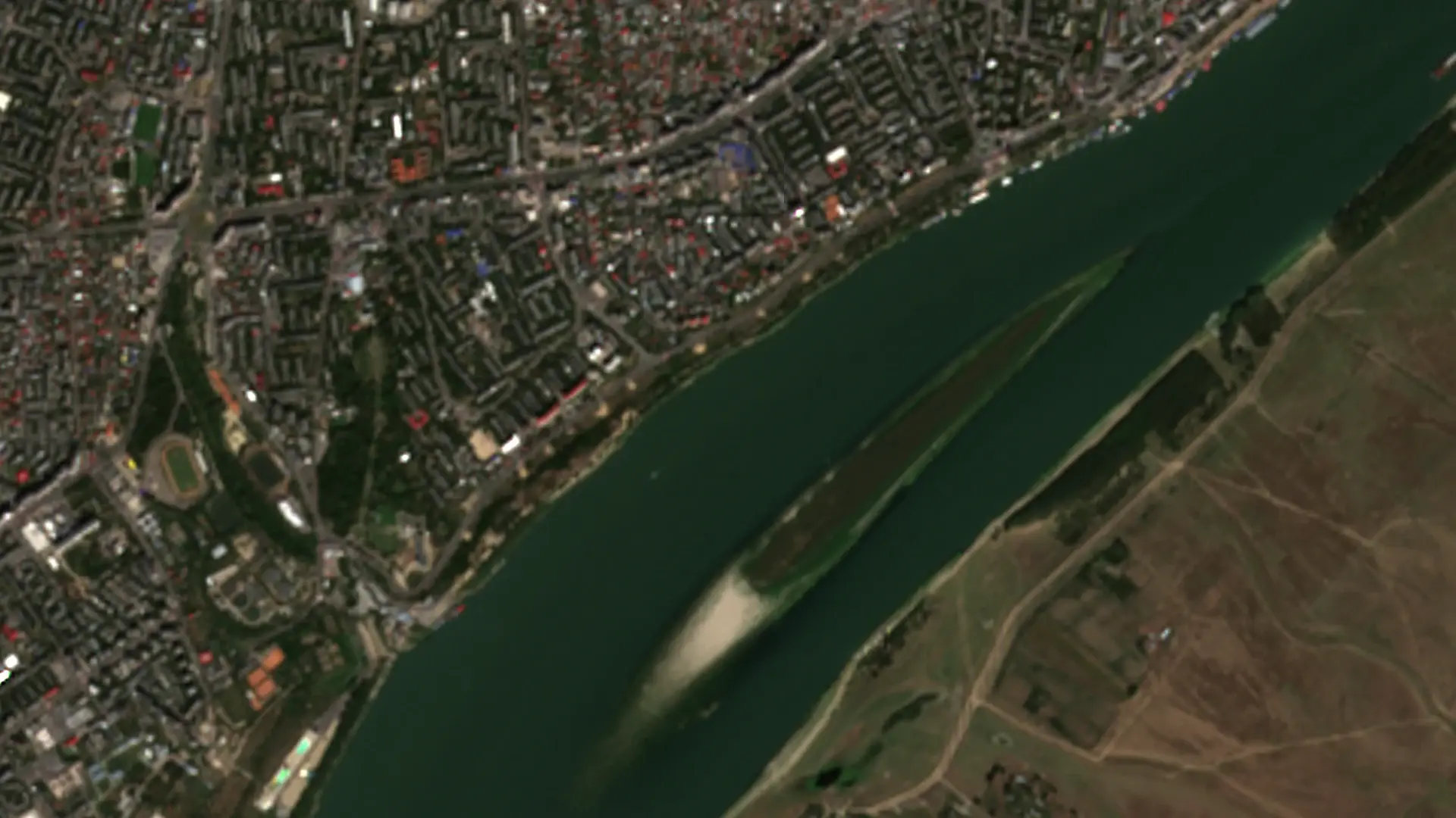 Faleza Dunării, Galați – imagine Sentinel-2 din 5 septembrie 2026
